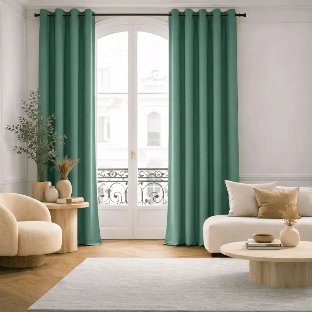 Rideau thermique vert sapin 3/1