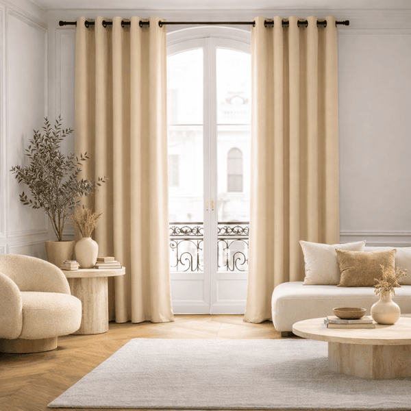 Rideau thermique beige