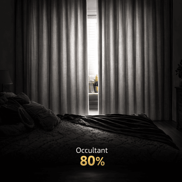 Rideau semi occultant noir