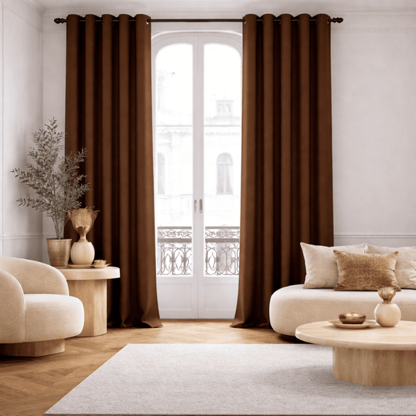 Rideau thermique marron