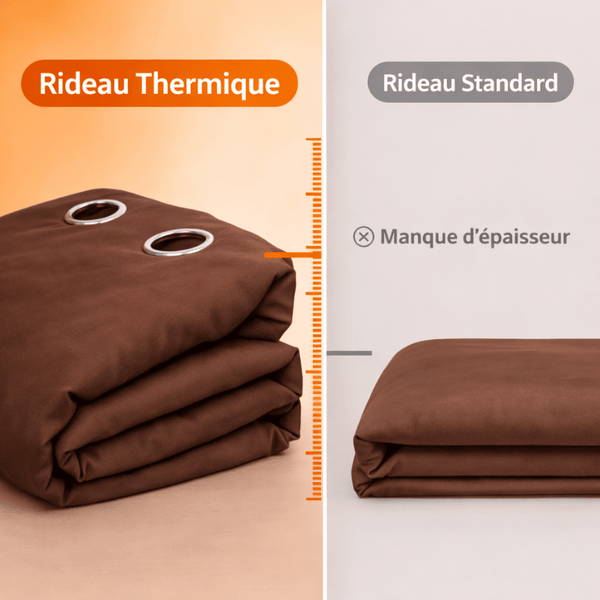 Rideau thermique marron