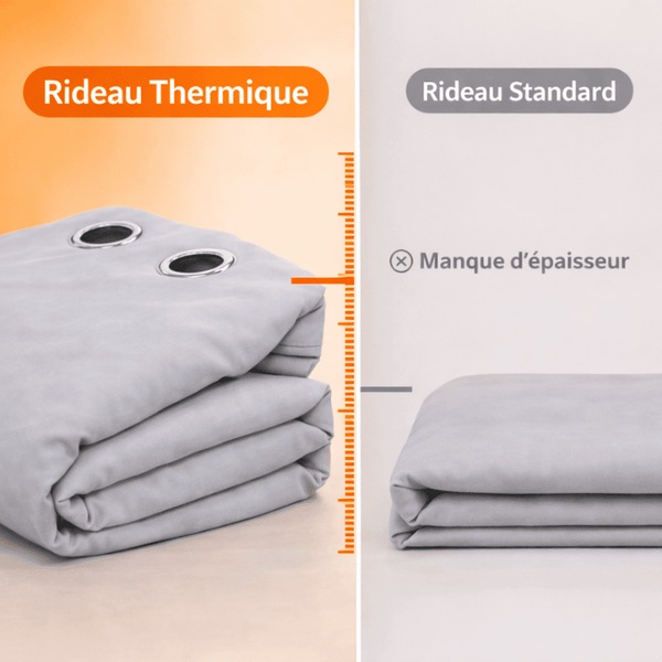 Rideau thermique gris clair