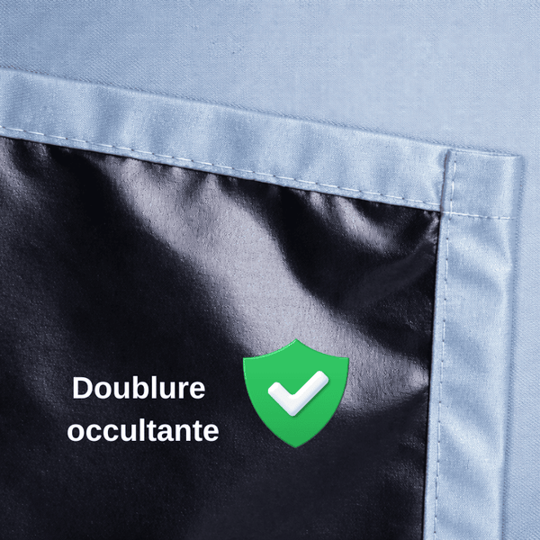 Rideau occultant bleu clair
