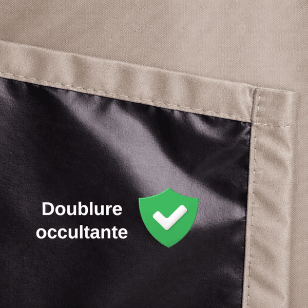 Rideau occultant taupe