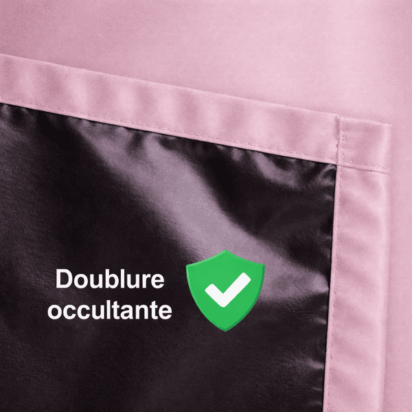 Rideau occultant rose