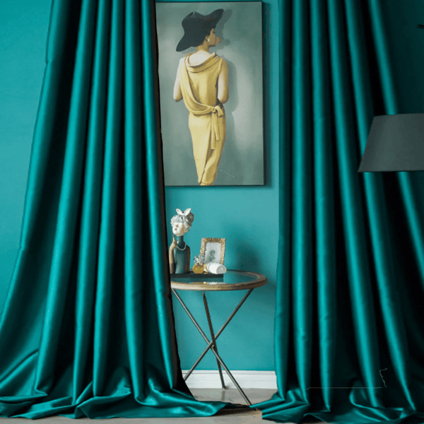 Rideau occultant velours vert émeraude