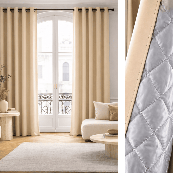 Rideau thermique beige