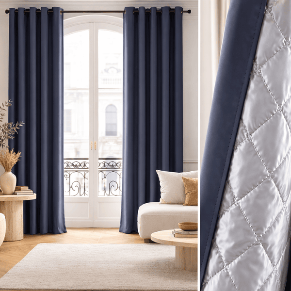 Rideau thermique bleu nuit