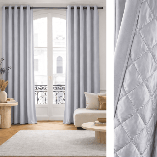 Rideau thermique gris clair