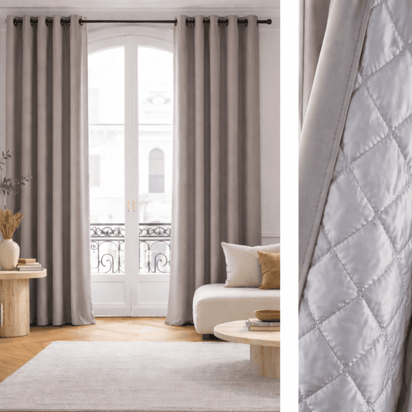 Rideau thermique gris foncé