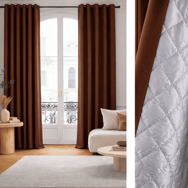 Rideau thermique marron