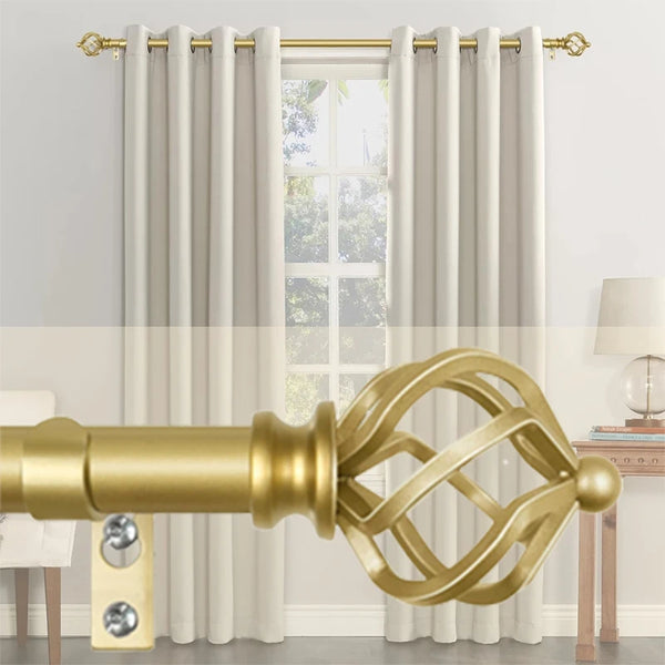 Tringle à rideaux doré
