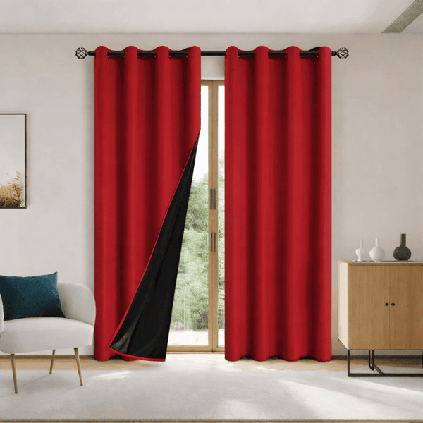 Rideau occultant rouge